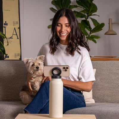 Premium Magnetic Insulated Cup with Phone Holder
