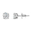 IGI Certified 14K White Gold Diamond Push Back Stud Earrings