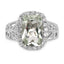 3.94 Carat Green Amethyst & White Topaz Sterling Silver Ring