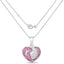 Pendentif en rubis véritable et saphirs blancs de 2,65 carats en argent sterling