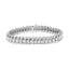 Bracelet de tennis en diamant taille princesse en or blanc 14K