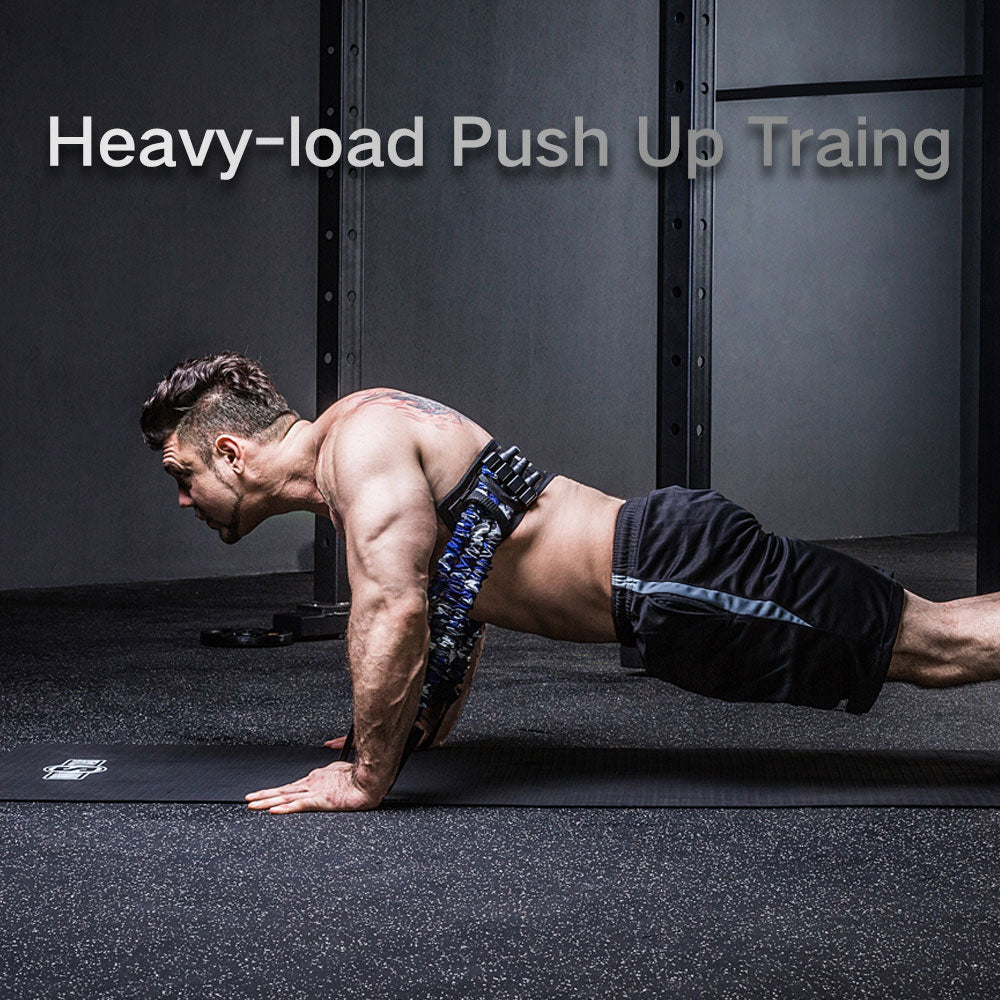 Adjustable Rubber Push Up Bands Bench Press Tension Rope Iron Bar for Chest Arm Home Gym Strength Training Dropshipping - Korvel