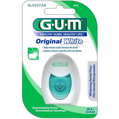 GUM Hilo Dental Original White 40 M - Premium Dental Floss