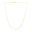 Collier en Chaîne en Or Jaune 14k avec Stations en Croix