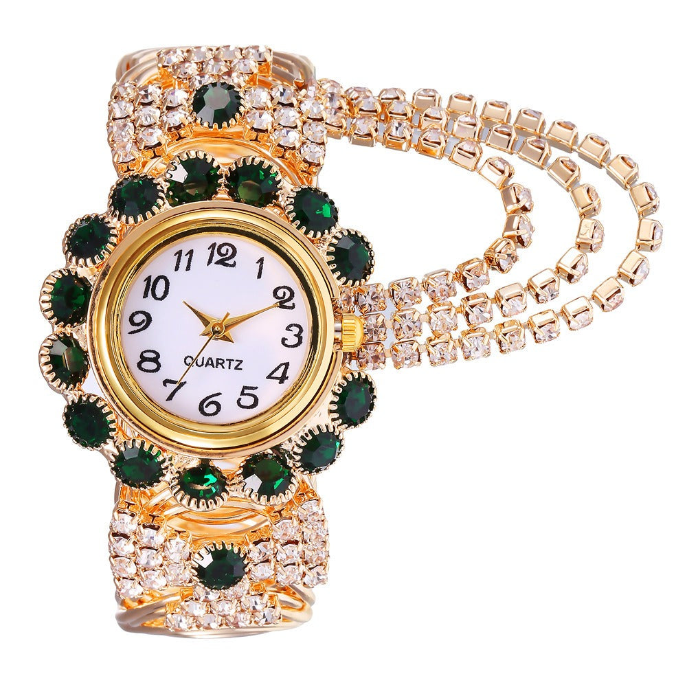 New trend and fashion women's watch with diamond inlaid digital quartz female bracelet watch - Korvel