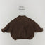 New Children Vintage Knitted Sweater Baby Girl Solid Casual Knitwear Boys Loose Versatile Pullover Kids Thicken Warm Tops - Korvel
