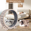 Cat Exercise Wheel for Indoor Cats - Natural Wood Finish