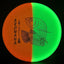 glO-G Arowana Disc Golf Putter - Naranja Escarlata Brillante