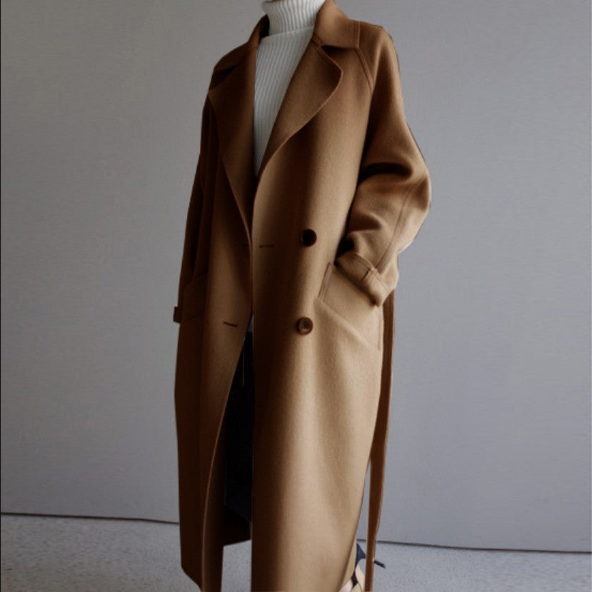 Womens Lapel Cashmere Coat