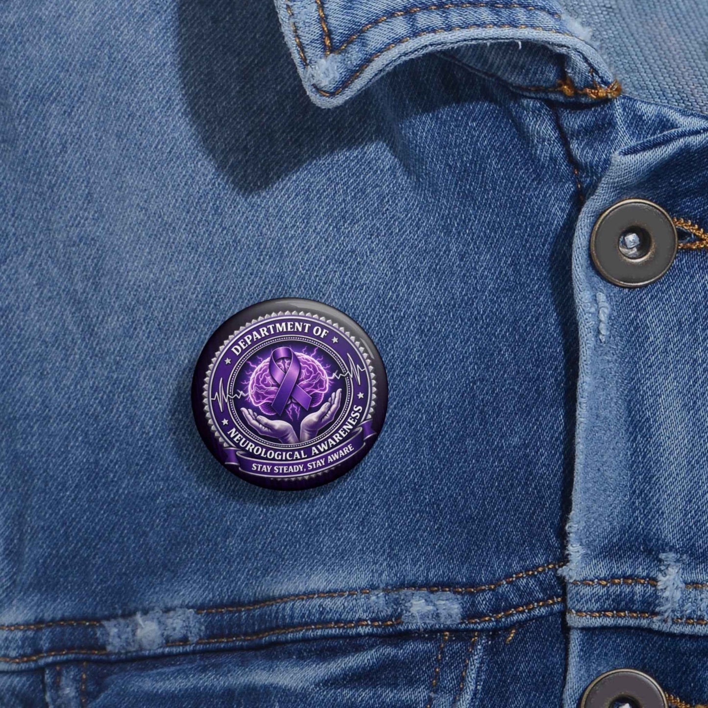 Bouton de revers du Département de la sensibilisation neurologique – Restez stable, restez conscient
