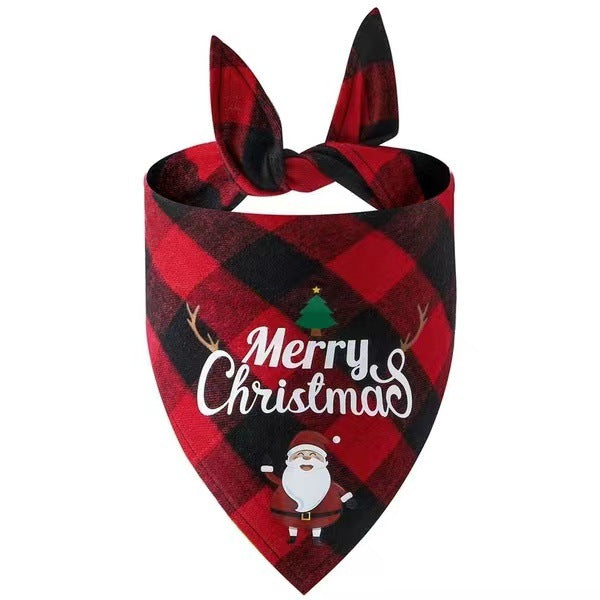 Christmas Day Border Protection Pet Small, Medium, and Large Dogs, Dogs, Cats, Teddy Triangular Towels, Water Jars - Korvel