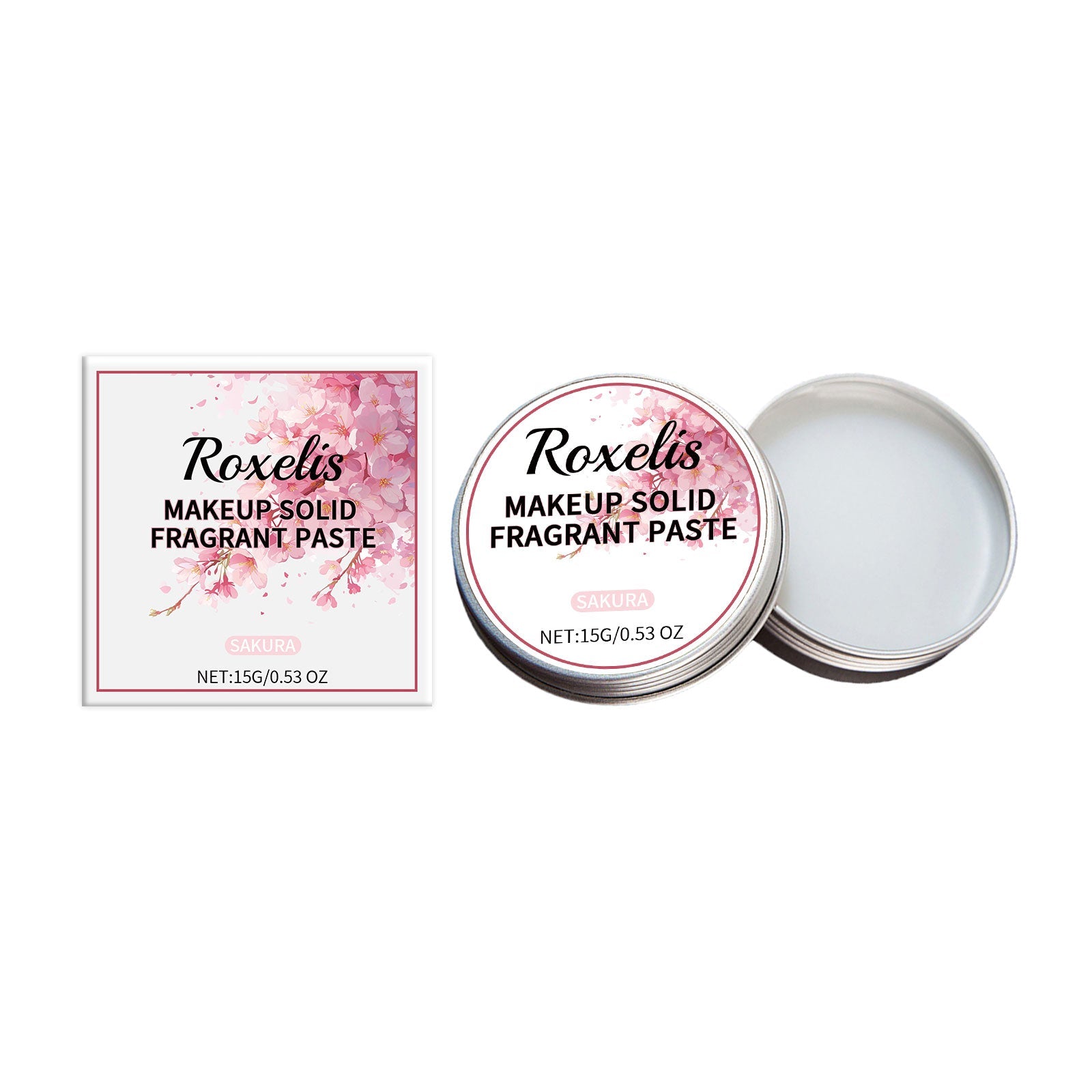 Solid Cherry Blossom Balm Mild Elegant Lasting Light Fragrance Exudes Charm Refreshing Non-Sticky Date Pocket Balm - Korvel