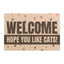 Bienvenue - Tapis de porte J'espère que vous aimez les chats