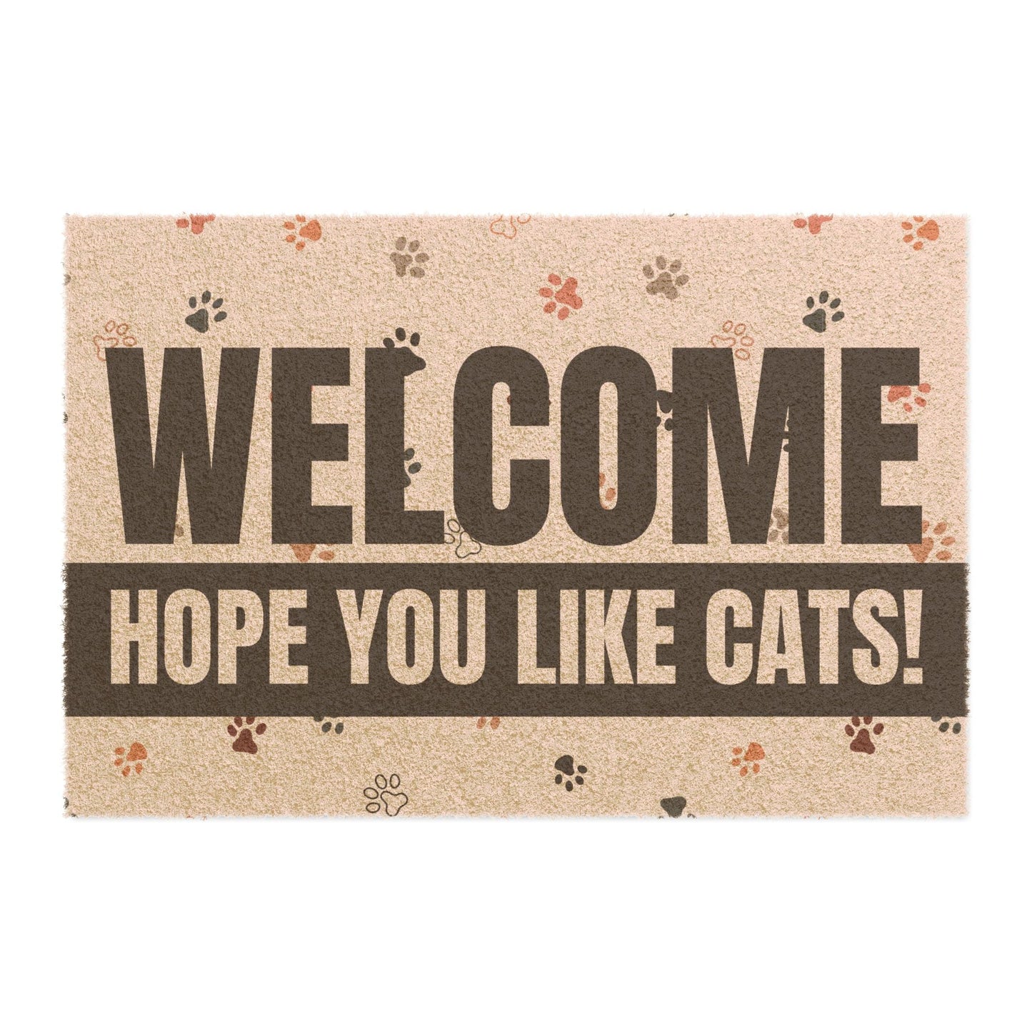 Bienvenue - Tapis de porte J'espère que vous aimez les chats