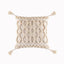 Tassels Cushion Cover 45x45cm Beige White Pillow Covers Decorative Pillow Case Square Home Boho Decor Macrame Pillowcase - Korvel
