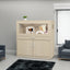 Squirrel cage acrylic panel with independent storage cabinet and wooden guinea pig room with bridge (L 31.50 x W 15.75 x H32.28) - Korvel