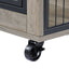 Elegant Grey Furniture Dog Cage Crate with Double Doors