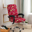 Stretch Printed Computer Office Chair Covers Soft Fit Universal Desk Rotating Slipcovers Removable Washable Anti-Dust Spandex - Korvel