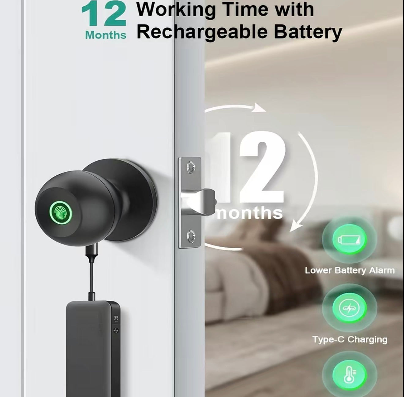 BioSecure Smart Lock - Keyless Biometric Door Lock