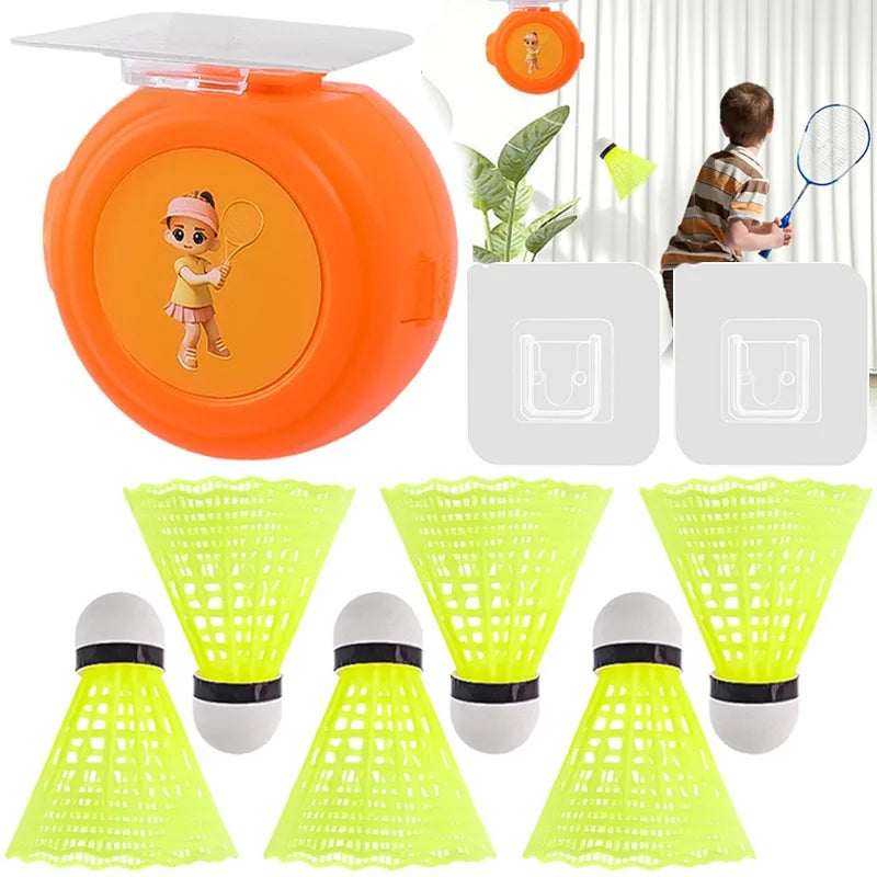 Badminton Trainer Set Badminton Practice Equipment Self-Study Badminton Rebound Device for Kids Adult Indoor Outdoor Exercise - Korvel