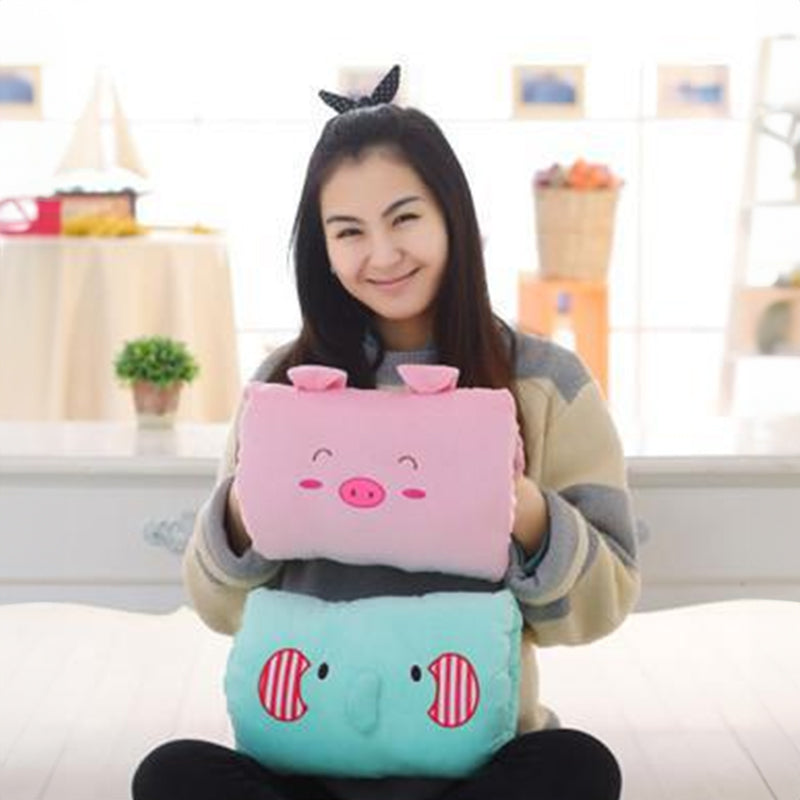 Animated Plush Nap Pillow & Hand Warmer for Kids