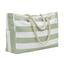 Embroidered Striped Beach Bag with Spacious Design