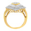 Anillo Ballerina de Diamantes en Oro Amarillo de 10K - Talla 7