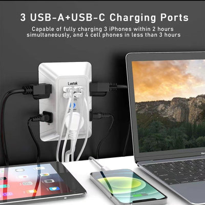 PowerHub Surge Protector - Compact and Reliable Charging Solution