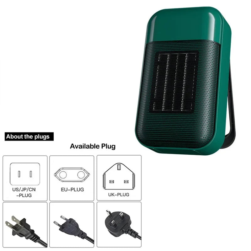500W Portable Electric Fan Heater for Home & Office