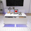High Glossy Coffee Table with 2 Drawers have RGB Led Light with Buletooth Control - Korvel