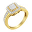 Anillo de cóctel de diamantes de oro amarillo de 10KT - 5/8 cttw