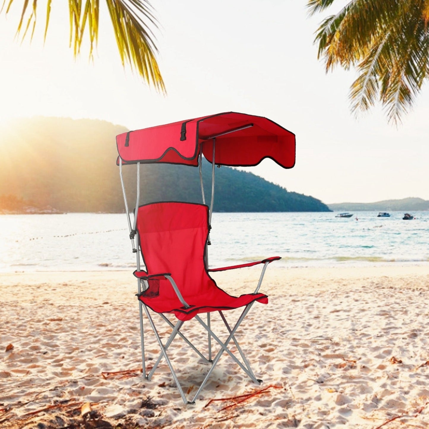 Silla de Playa Plegable GBruno con Dosel
