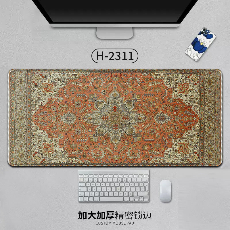 Large Persian Mouse Pad Office Carpet MousePad Natural Rubber Lockedge Anti Slip Desk Mat Laptop Office Game Accessories Pad - Korvel