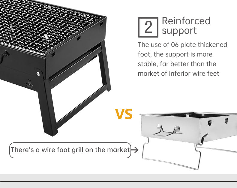 Portable Charcoal Grill - Large Outdoor Barbecue