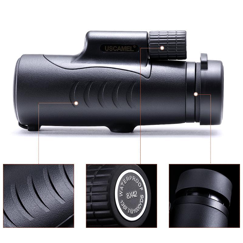 USCAMEL 8X42 Monocular - Compact Waterproof Telescope