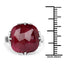 Bague de fiançailles en argent sterling .925 avec rubis teinté de 13,65 carats