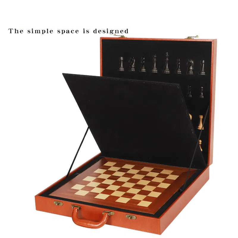 International Chess Heavy Woodgrain Chess Wooden Chess Board Western Chess Adult Luxury Set Chess - Korvel