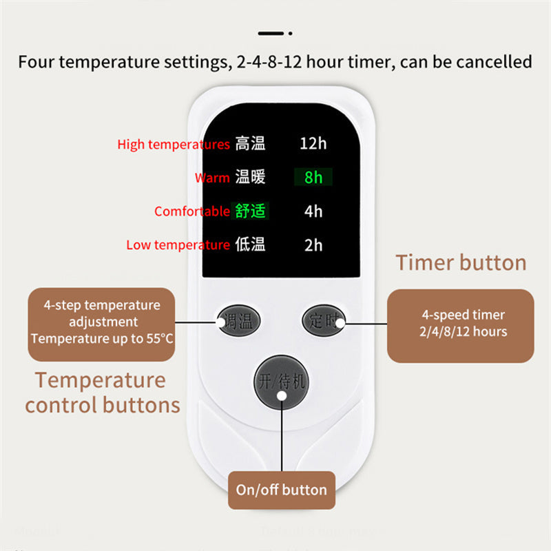 Intelligent Timing Four Gear Temperature Regulating Electric Blanket - Korvel