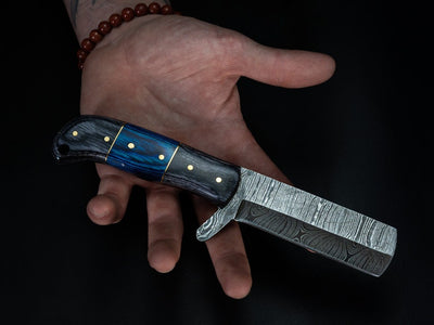 Handcrafted Damascus Bull Cutter Knife – 256-Layer Precision Blade - Korvel