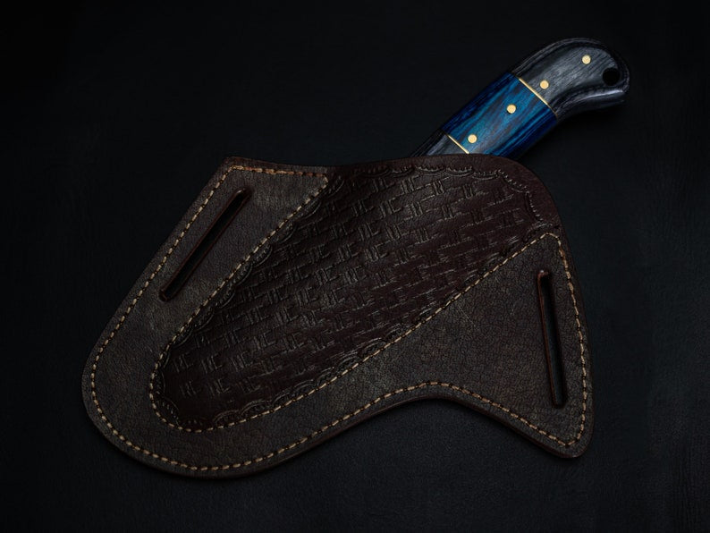 Handcrafted Damascus Bull Cutter Knife – 256-Layer Precision Blade - Korvel