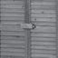 Wooden Garden Shed 3-tier Patio Storage Cabinet Outdoor Organizer Wooden Lockers with Fir Wood (Gray Wood Color -Shutter Design) - Korvel