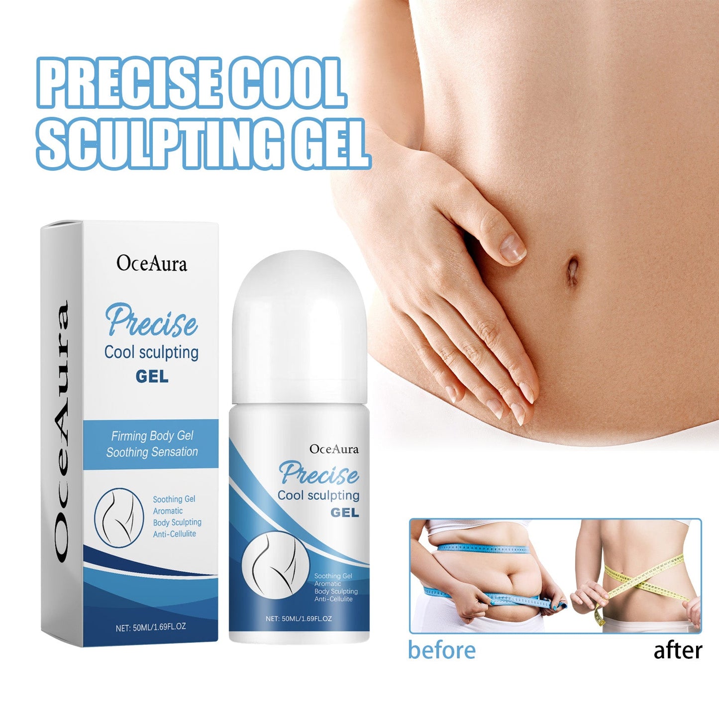 Precise Cool Sculpting Gel, Firming Thigh Muscles Abdominal Fat Shaping Slimming Body Care Ball - Korvel