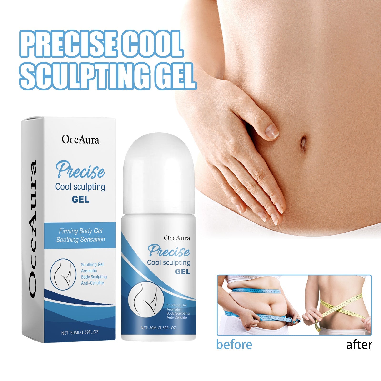 Precise Cool Sculpting Gel, Firming Thigh Muscles Abdominal Fat Shaping Slimming Body Care Ball - Korvel