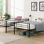 Premium Bunk Bed with Dual Ladders and Guardrail - Black