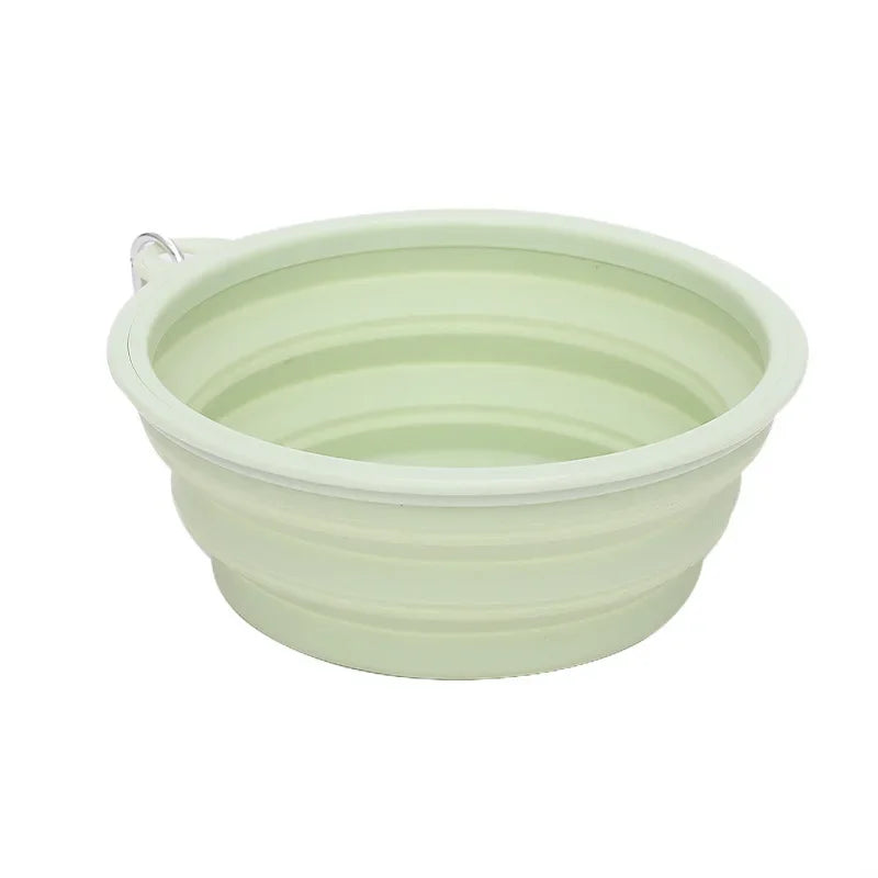 Dog Feeders Folding Silicone Bowl Outdoor Travel Foldable Portable Cat Dog Food Water Container Feeding Tray Bowl Pet Supplies - Korvel