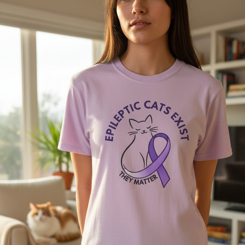 Camiseta de Concienciación Epikitty - Celebra a los Gatos Epilépticos