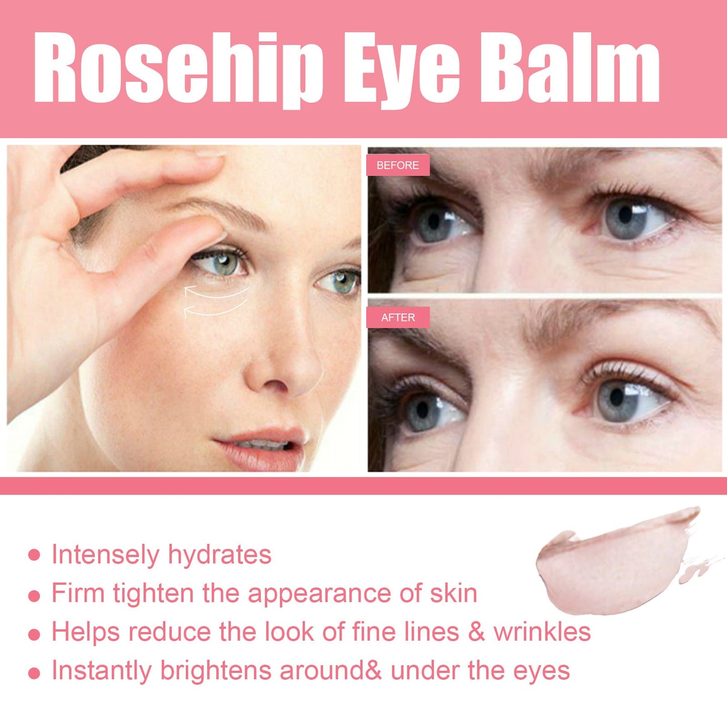 Bálsamo para los Ojos de Rosa Mosqueta para Hidratación Profunda y Cuidado