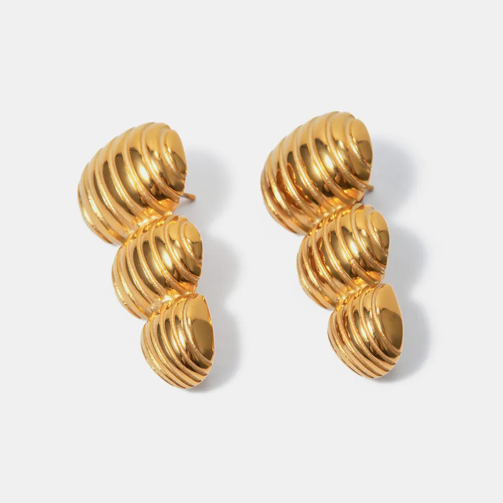 Pendientes de Aro Geométricos de Acero Inoxidable Elegantes