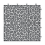 12 x 12 inch gray interlocking deck tiles, plastic waterproof pebble pattern, pack of 12 pieces - Korvel