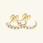 Inlaid Moissanite 925 Sterling Silver C-Hoop Earrings - Korvel